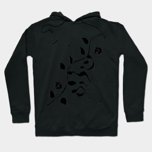 Shalom in black and white colors Hoodie